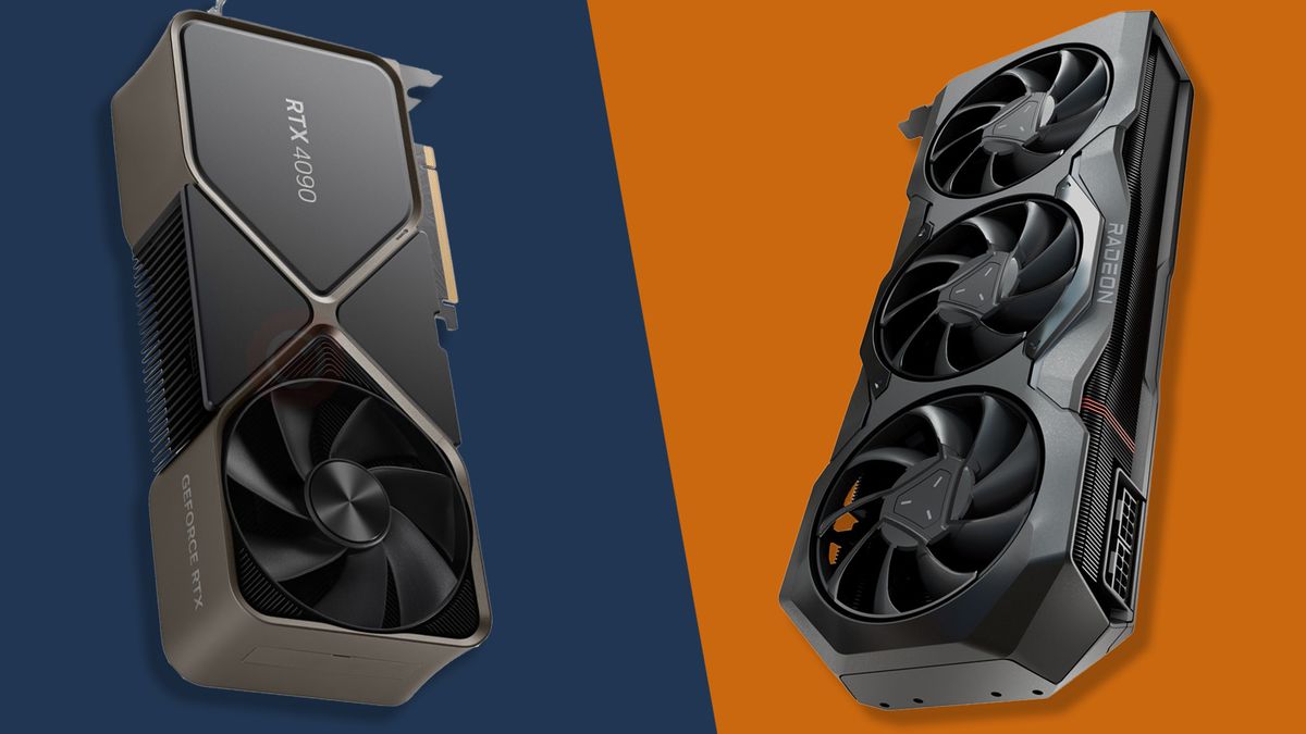 Prognoza cen RTX 50xx versus RX 8000 Prognozujący wykres liniowy przyszłych cen serii RTX 50xx NVIDIA i RX 8000 AMD
